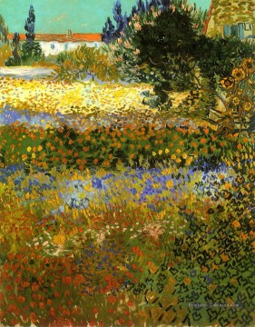 Jardin fleuri Vincent van Gogh Peinture à l'huile